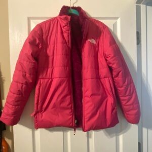 Girls Reversable North Face Mossbud jacket/coat